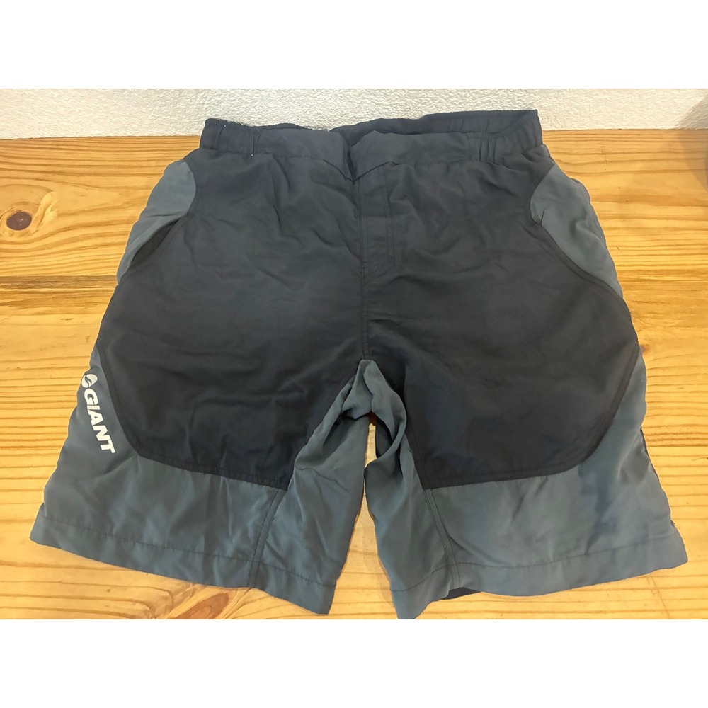 Giant Sport Men's Baggy Black/Gray w/Padded Liner Cycling Shorts Size XLarge